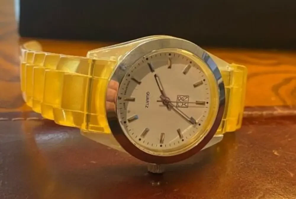 Women's 40mm Transparent Yellow Poly NY&C Watch